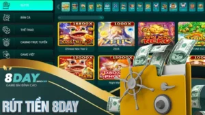 8Day mang đến kho game chất lượng và dịch vụ rút tiền nhanh chóng