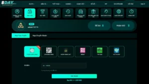 Hướng dẫn nạp tiền 8Day với nhiều phương thức khác nhau